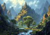 design detailed fantasy landscapes and environments