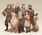 draw a custom dnd party character illustrations