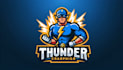 create thunder mascot logo within new concepts for you