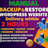 manually backup and restore your wordpress site