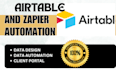 create and set up airtable databases, crm, automation, and softr web apps
