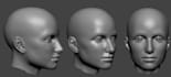 resculpt 3d bust model,3d printing statues bust model,3d face rig character