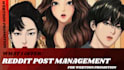 manage reddit post for webcomic, webtoon, wattead promotion
