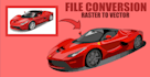 convert your raster files into editable vector files