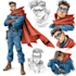 make concept art superhero character comic style