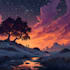 create stunning fantasy landscape, background illustration