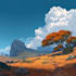 draw a natural landscape and background illustration