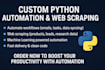 build python web scraping scripts for data extraction