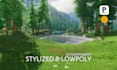 design lowpoly 3d game environment and level design