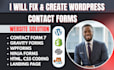 fix, create wordpress contact form 7, gravity form, ninja form, wp form html css