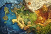 design a fantasy map illustration