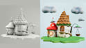 create stylized isometric 3d scenes or props