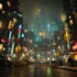 design sci fi city concept art