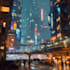 illustrate sci fi urban landscapes