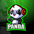 make design panda mascot logo hand drawn illustration style