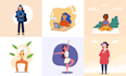 design a 2d flat illustration for your website