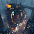 create cinematic futuristic urban landscapes