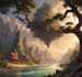 draw a landscape illustration or background art for you