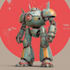 make a mecha robot art and illustration