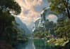 do stunning fantasy landscape, background illustration