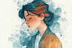 make a digital watercolor character art