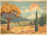 draw vintage and retro illustration style