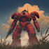 illustrate anime style mecha