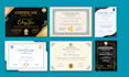 do achievement, award, diploma certificate design