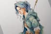 draw watercolor line art objects character illustration