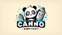 design cute panda with spray paint logo with express delivery