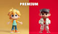 create cute 3d character, model, cartoon modeling, toy, animal