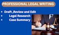 provide expert legal writing for article or blog