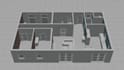 design a 3d modern kitchen, wardrobe, layout, cabinet, pantry 3d rendering, home
