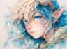 make fantasy characters in anime and watercolor