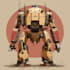 custom futuristic mecha robot character illustration art