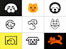 design unique pet service and animal care logo or icon