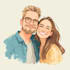 draw faceless couple illustration couples portrait