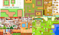 do top down pixel art tileset rpg game environment tile map pixel background