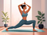 draw yoga pose, excercise, and fitness illustration