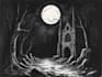 draw dark art illustration with engraving style