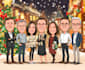 draw christmas cartoon caricature