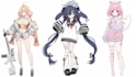 draw high quality furry reference sheet, anthro character sheet, vtuber ref shee