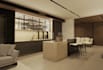 convert2d layout to cgi rendering,3d residence lounge,house interior,dining room