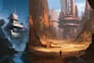 create environment concept art and background illustration