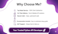 integrate and develop apis using python, fastapi, and django
