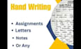 write handwritten assignment, letters and greetings cards