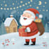 illustrate christmas card, christmas character