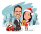 draw christmas cartoon caricature
