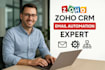 setup zoho crm email automation, workflows, and templates