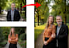 merge separate photos into a realistic couple portrait